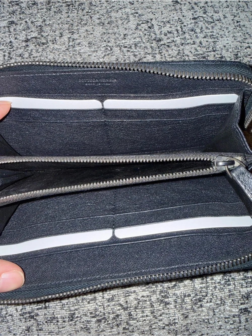 Bottega Veneta Intrecciato colorblock woven leather zip-around long wallet